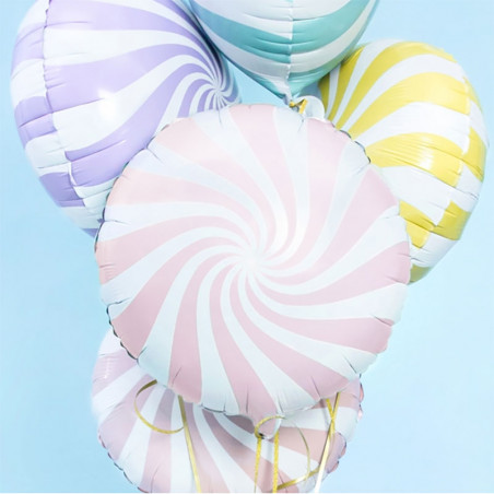 Ballon Rond Candy Parme Pastel - Anniversaire pour Enfants