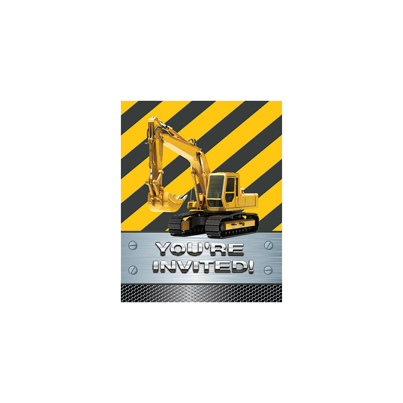 Invitation Anniversaire Chantier De Construction Pour Enfant