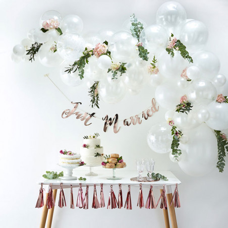 Kit pour Guirlande de Ballons Organiques - Blanc Décoration