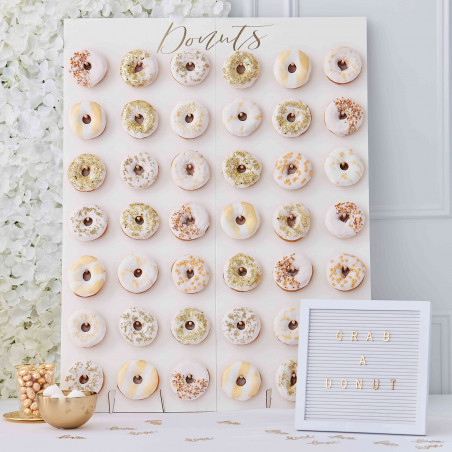 Mur de Donuts XXL - cadre présentation Donuts et Gourmandises - Sweet table