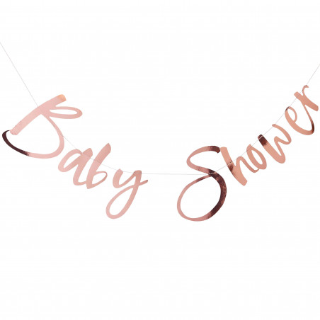 Banderole "Baby Shower" rose gold - Décoration