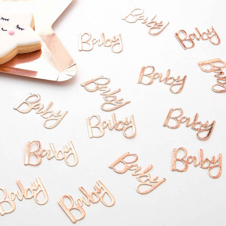 Confettis "Baby " rose gold - Décoration de table