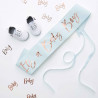 Echarpe C'est un garçon Bleu Pastel et Rose Gold - Collection Etoile Rose Cuivré Echarpe C'est un garçon Bleu Pastel et Rose Gold - Collection Etoile Rose Cuivré