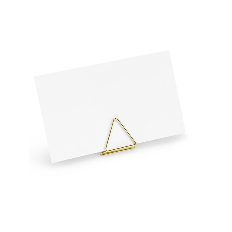 10 Marques Places - Porte-étiquettes de buffet triangle Dorés Sweet Table