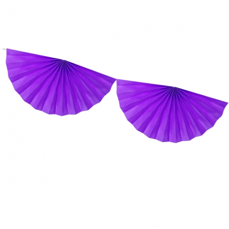 Banderole Eventails Violet - Décoration de fête