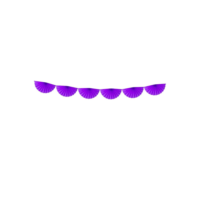 Banderole Eventails Violet - Décoration de fête
