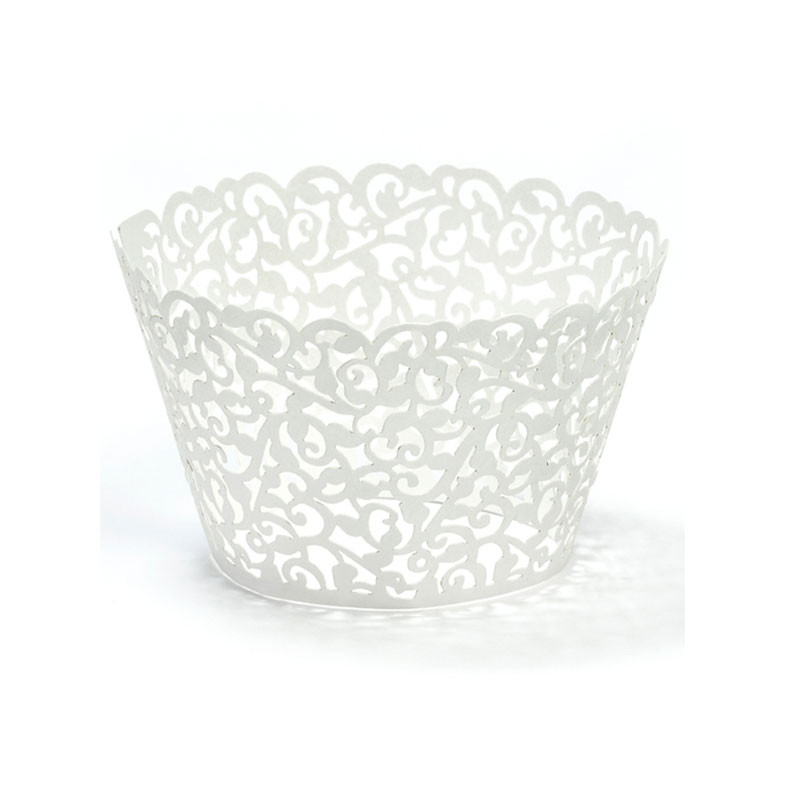10 Contours à Cup cake Dentelle Blanche