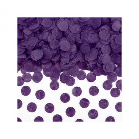 Sachet de confettis ronds violet - Papier de soie