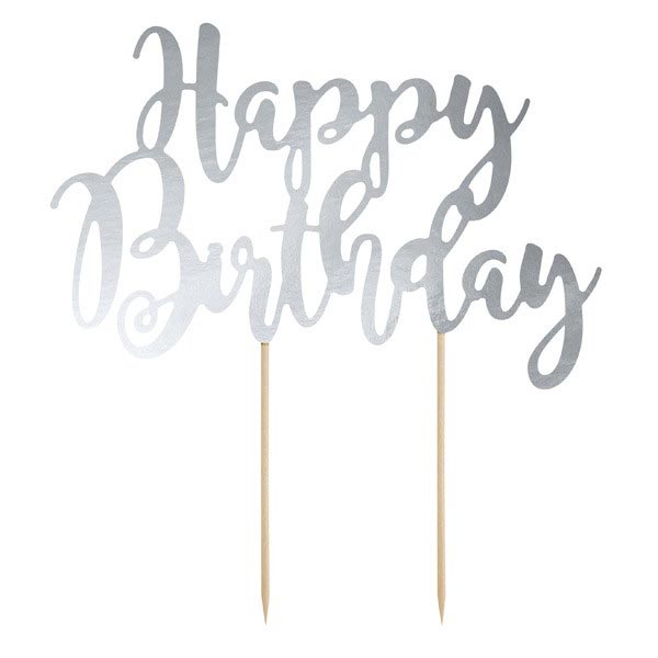 Decoration Glitter Happy Birthday Anniversaire Argent Decoration Glitter Happy Birthday Anniversaire Argent