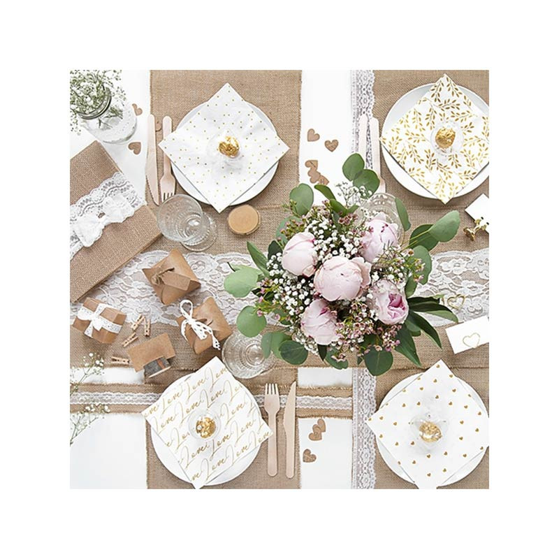 5 mètres - Ruban jute largeur 5cm- Bobine Thème Boho Champêtre