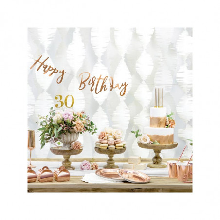 Banderole Happy Birthday Papier Premium Rose Gold Rose Cuivré Banderole Happy Birthday Papier Premium Rose Gold Rose Cuivré