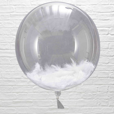 3 Grands Ballons avec Plumes XXL