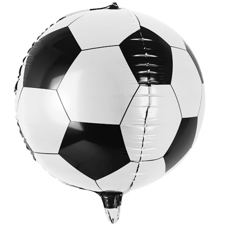 Ballon de Foot Football Noir et Blanc en Alu Hélium