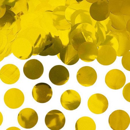 Confettis ronds dorés - Décoration de table métallisée