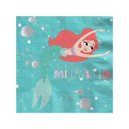 Grandes Serviettes en Papier Ariel Petite Sirène - Disney Premium