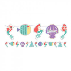 Banderole A Fanions Petite Sirene Ariel Disney Anniversaire Premium