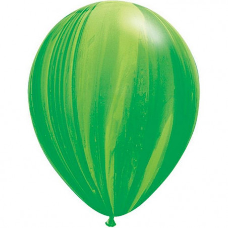 Ballons latex effet marbré vert agathe - Décoration de fête