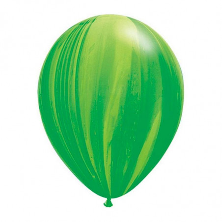 Ballons latex effet marbré vert agathe - Décoration de fête