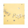 Banderole Happy Birthday Lettres Manuscrites Argent - Décoration Anniversaire Banderole Happy Birthday Lettres Manuscrites Argent - Décoration Anniversaire