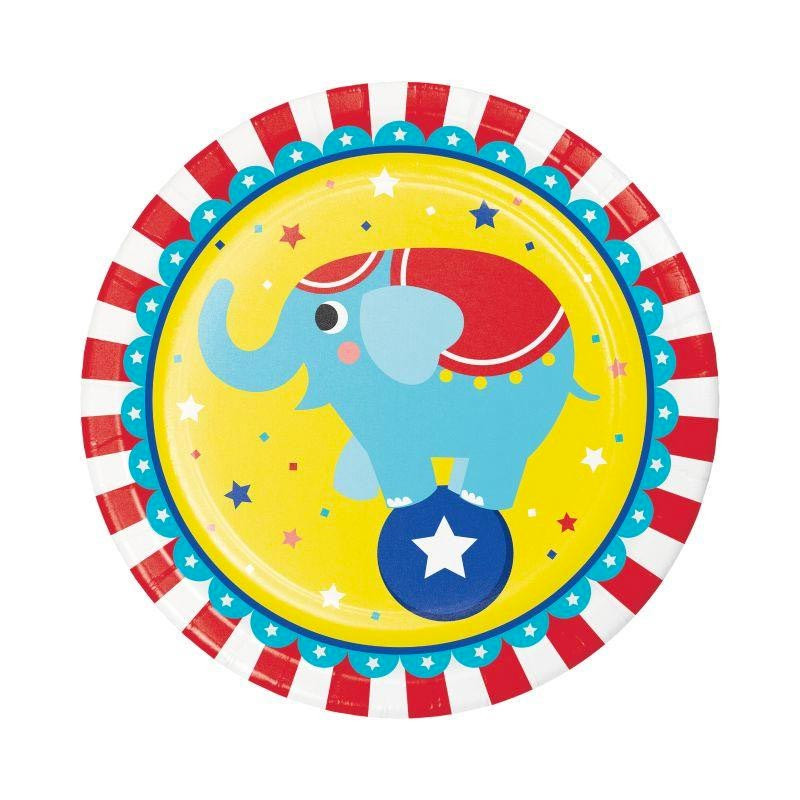 Grandes Assiettes en Papier Anniversaire Cirque