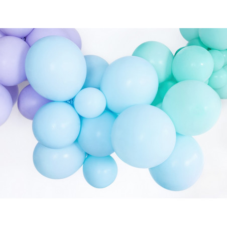 10 Ballons Gonflables Latex Bleu Pastel Poudré Fête