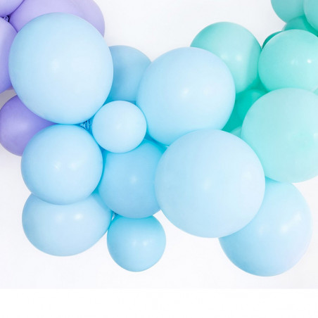 10 Ballons Gonflables Latex Bleu Pastel Poudré Fête