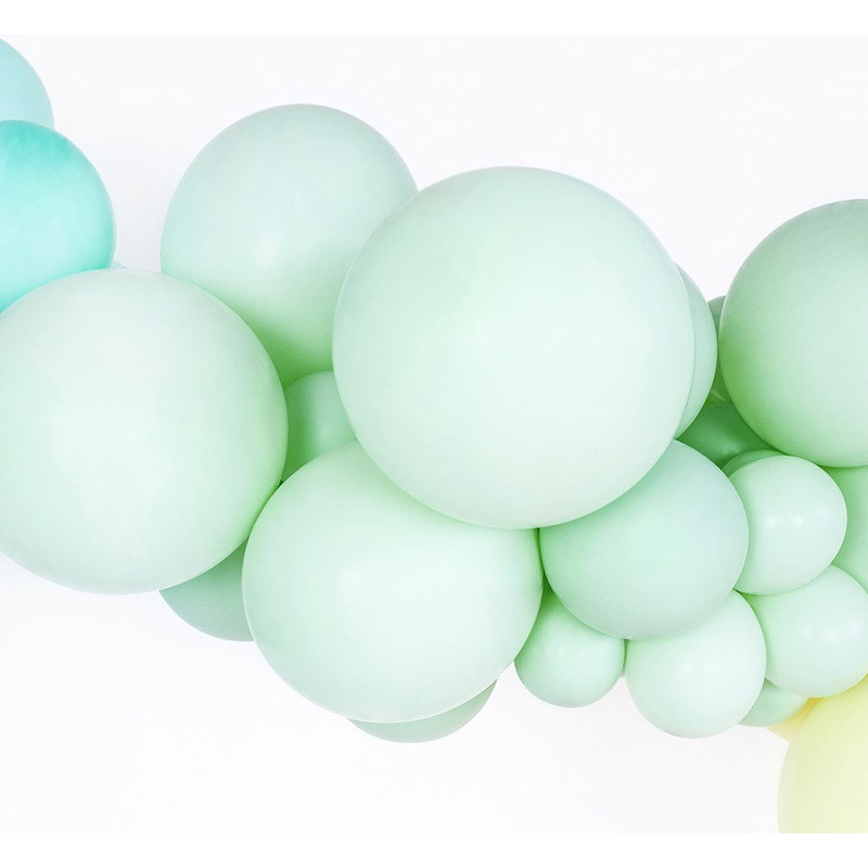 10 Ballons Latex Vert Pastel Poudré 30cm Latex Sempertex Fête