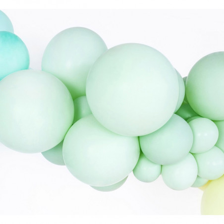 10 Ballons Latex Vert Pastel Poudré 30cm Latex Sempertex Fête