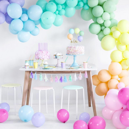 10 Ballons Gonflables Latex Pêche Pastel Poudré Fête