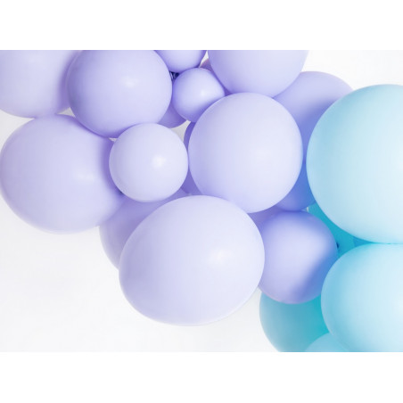 10 Ballons Gonflables Latex Parme Pastel Poudré Fête