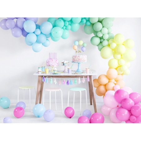 10 Ballons Gonflables Latex Parme Pastel Poudré Fête