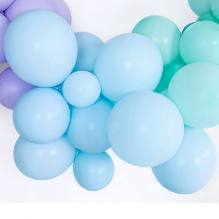 10 Ballons Gonflables Latex Bleu Pastel Poudré Fête