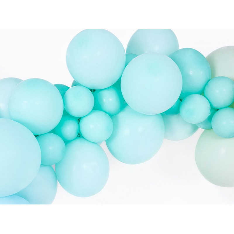 10 Ballons Gonflables Latex Vert Mint Pastel Poudré Fête