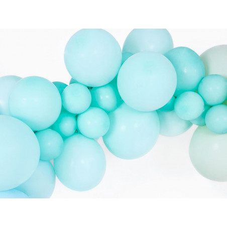 10 Ballons Gonflables Latex Vert Mint Pastel Poudré Fête