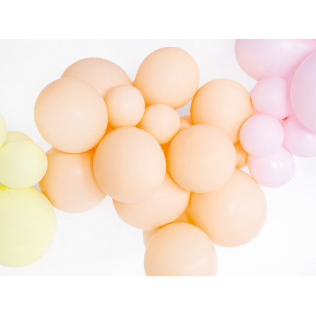 10 Ballons Gonflables Latex Pêche Pastel Poudré Fête