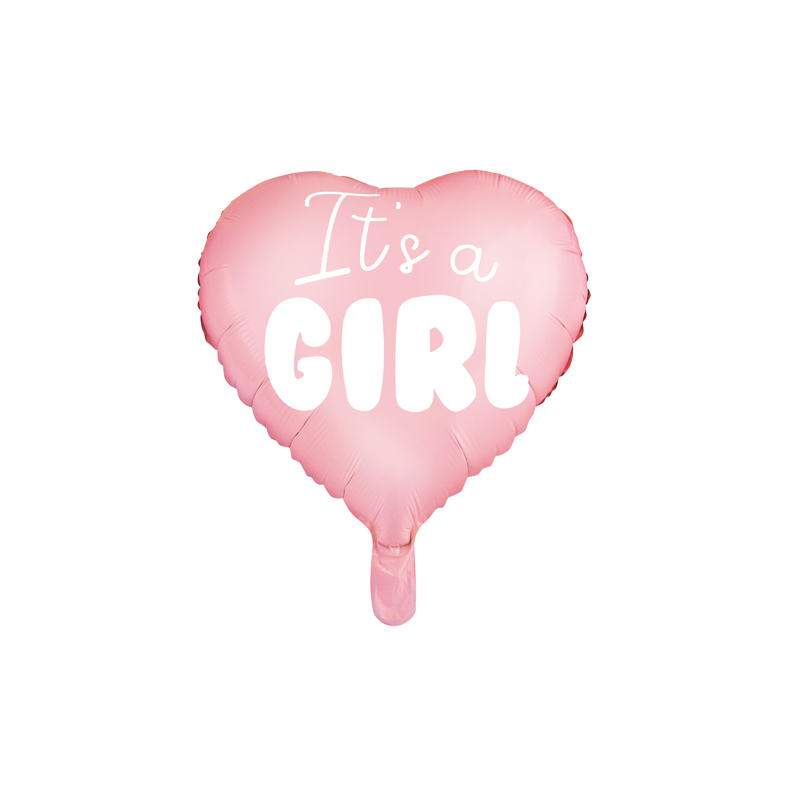 Ballon Alu C'est une Fille Baby Shower Coeur