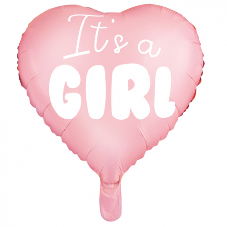 Ballon Alu C'est une Fille Baby Shower Coeur