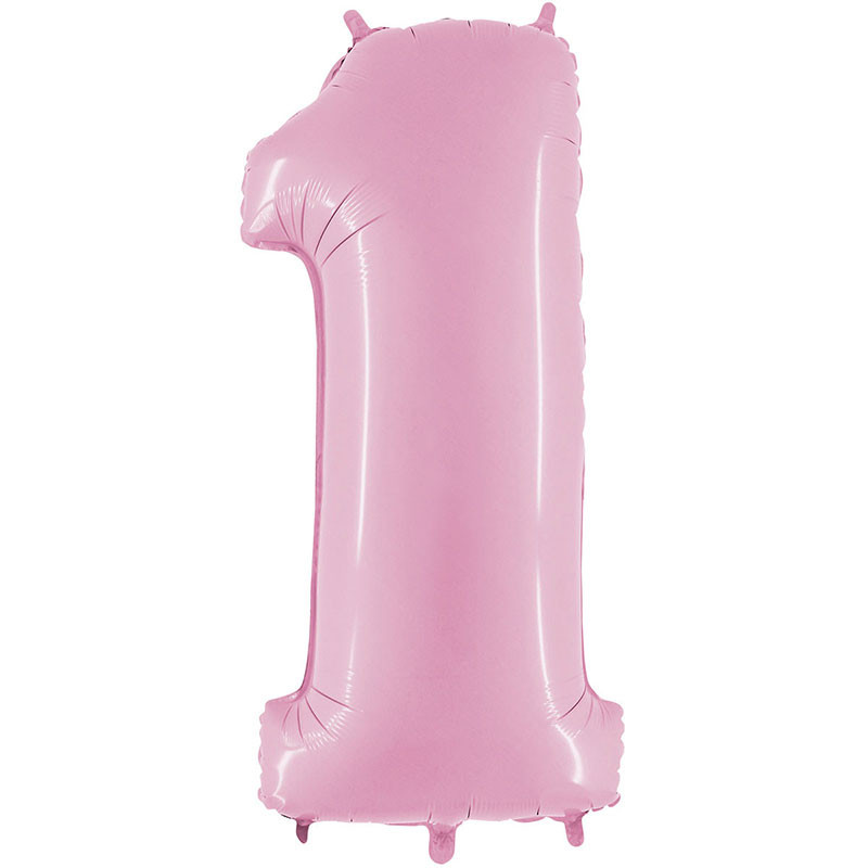 Ballon 66cm Alu Rose Clair 1 An Fête d'Anniversaire enfant