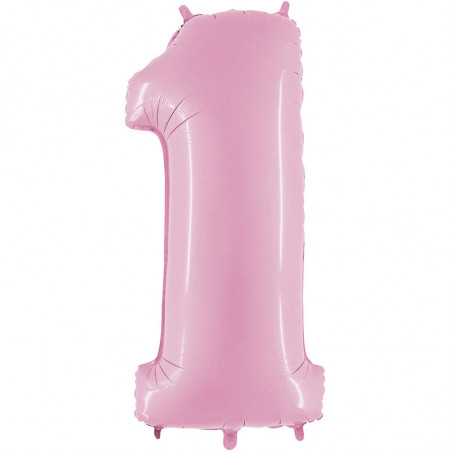 Ballon 66cm Alu Rose Clair 1 An Fête d'Anniversaire enfant