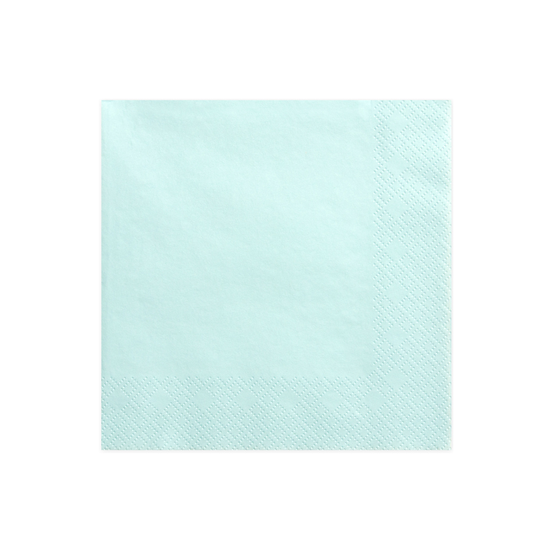 Grandes Serviettes Papier Bleu Pastel Vaisselle Jetable de Fête