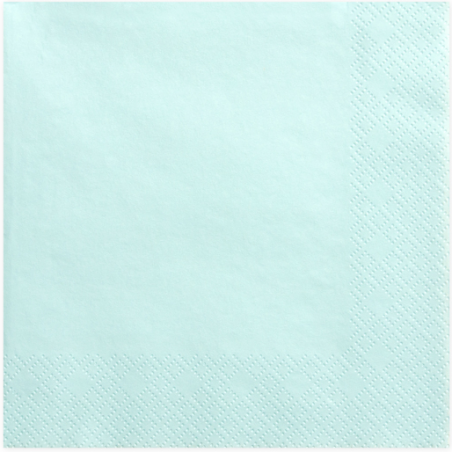 Grandes Serviettes Papier Bleu Pastel Vaisselle Jetable de Fête