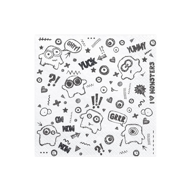 Serviettes en à thème - Petits Monstres Anniversaire pour Enfant