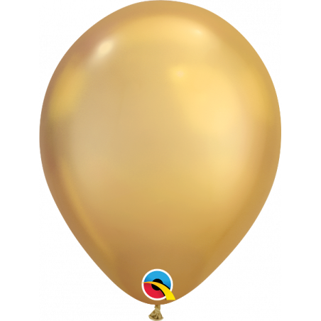 8 Ballons Gonflables Latex Doré Fête