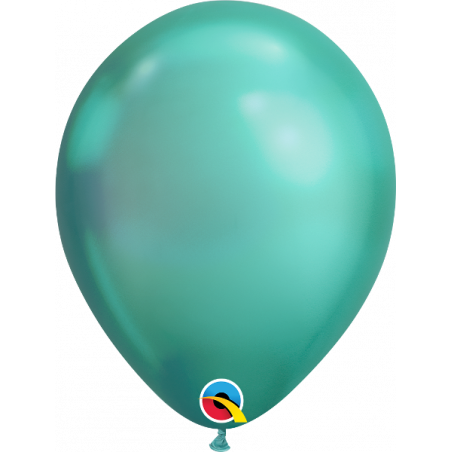 Ballon Chromé à l'unité - nouveauté Qualatex Latex Vert Foncé Fête