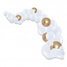 Arche de ballons organiques Noël Chic - Blanc et Doré Chromé Arche de ballons organiques Noël Chic - Blanc et Doré Chromé