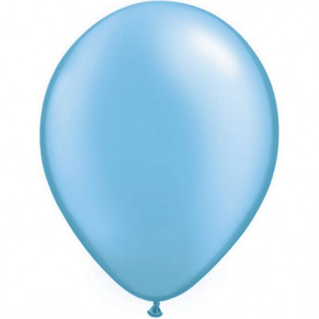 100 Mini Ballons Latex Bleu Evasion Nacré Fête - 5 pouces 12cm