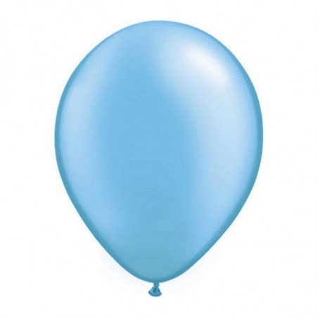 100 Mini Ballons Latex Bleu Evasion Nacré Fête - 5 pouces 12cm