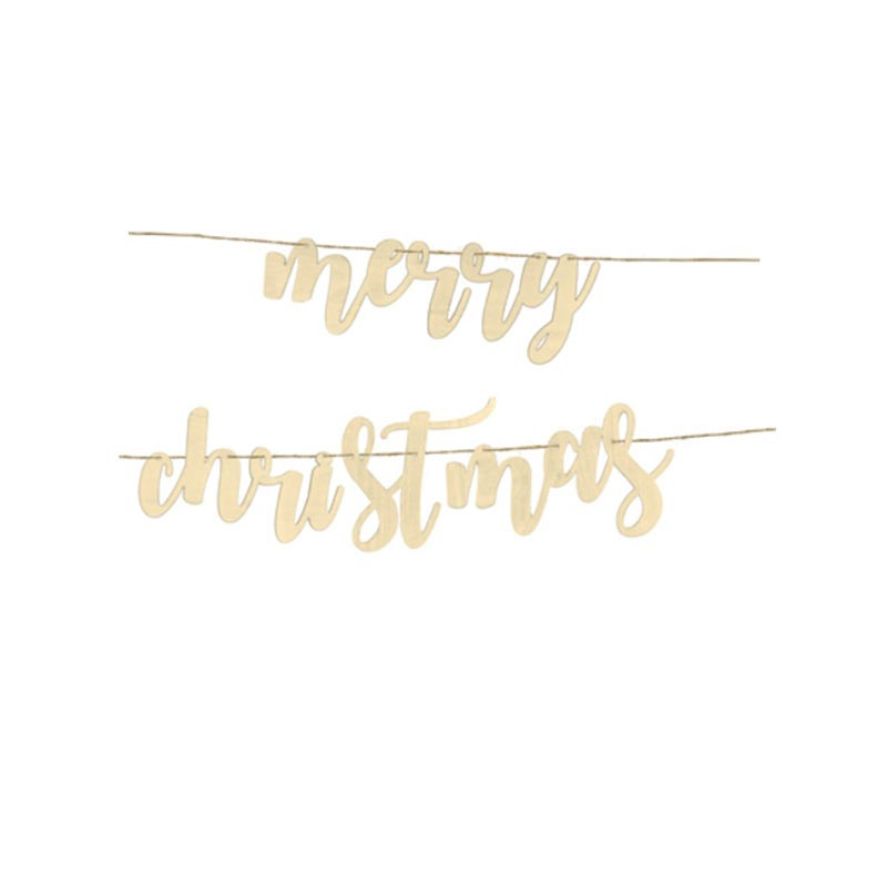 Banderole "Merry Christmas" Rose Cuivré - Rose Gold