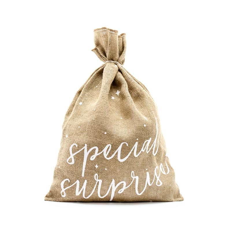 Sac cadeau noel Jute