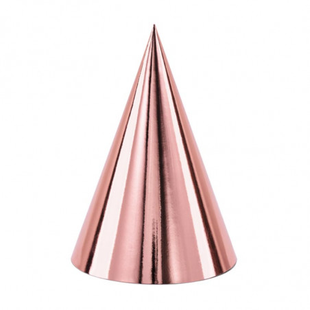 6 Chapeaux de Fête Rose Gold - Animation de fête